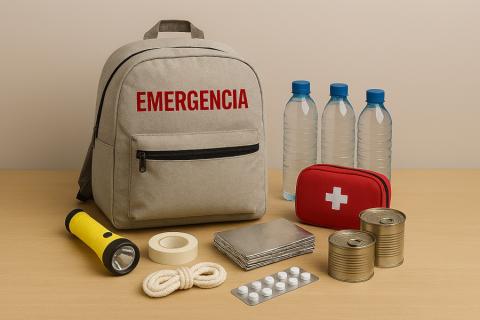 mochila con suministros 